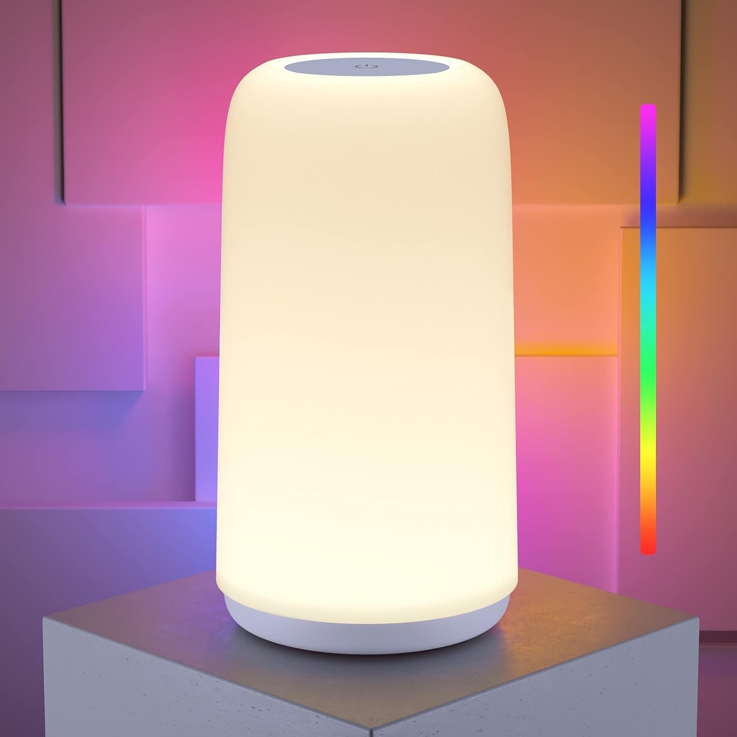 Touch Control Bedside Lamp (Stylish Design, Supports RGB Mode)